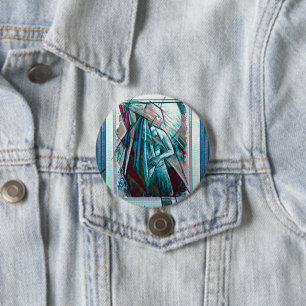 Cubist Art Deco Belly Dancer Button