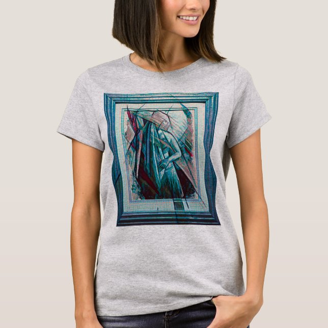Cubist Art Deco Belly Dancer T-Shirt (Front)