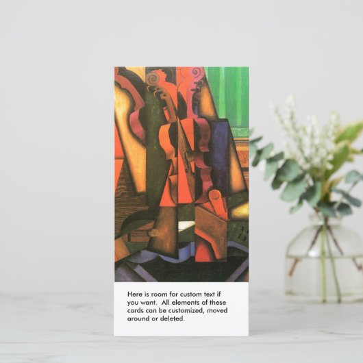 Cubist art Violin and Guitar painting by Juan Gris (Standing Front)