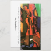 Cubist art Violin and Guitar painting by Juan Gris (Front/Back)