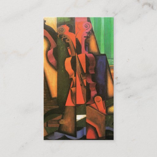 Customizable Cubist art Violin and Guitar painting by Juan Gris Business Card