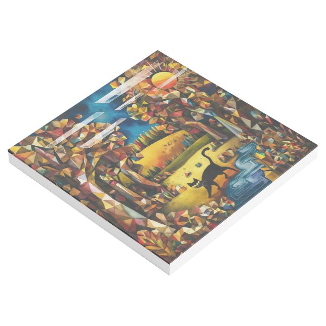  Cubist Autumn Forest with River and Meadow  Gallery Wrap (3/4)