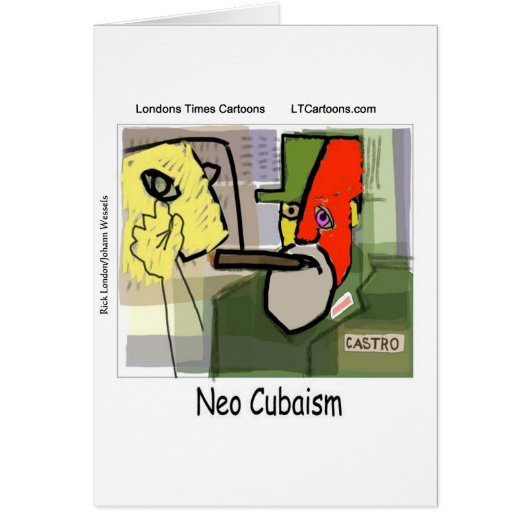 Cubist Castro NeoCubaism Funny Cards (Front)