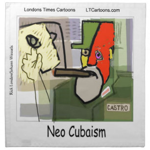 Cubist Castro NeoCubaism Funny Cloth Napkin