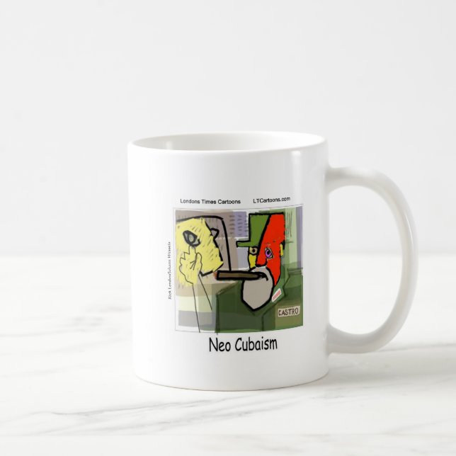 Cubist Castro NeoCubaism Funny Coffee Mug (Right)