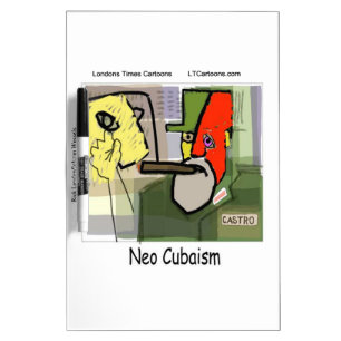 Cubist Castro NeoCubaism Funny Dry-Erase Board