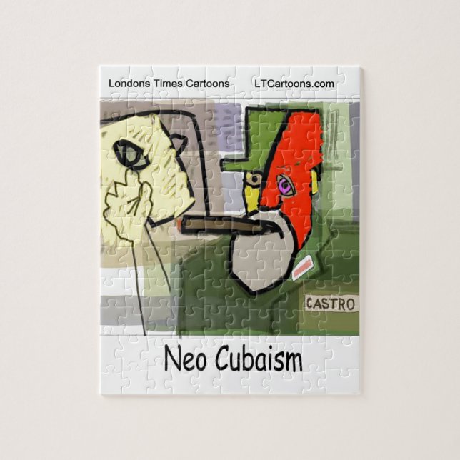 Cubist Castro NeoCubaism Funny Jigsaw Puzzle (Vertical)