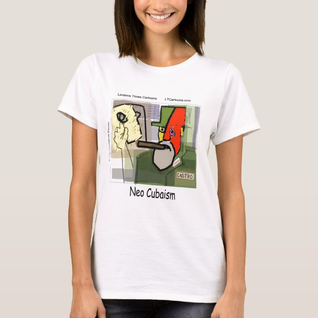 Cubist Castro NeoCubaism Funny T-Shirt (Front)