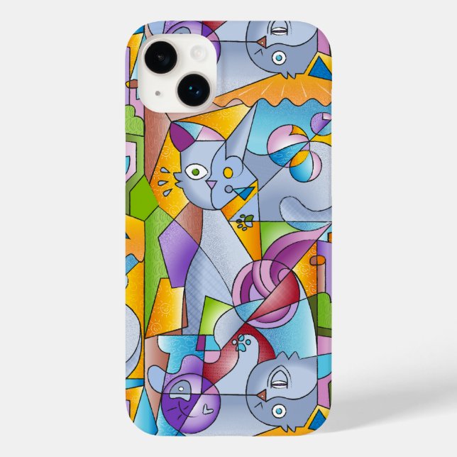 Cubist Cats - The Mininos Case-Mate iPhone Case (Back)