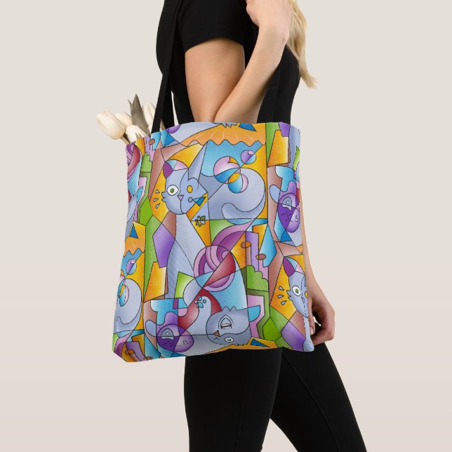 Cubist Cats - The Mininos Tote Bag (Close Up)