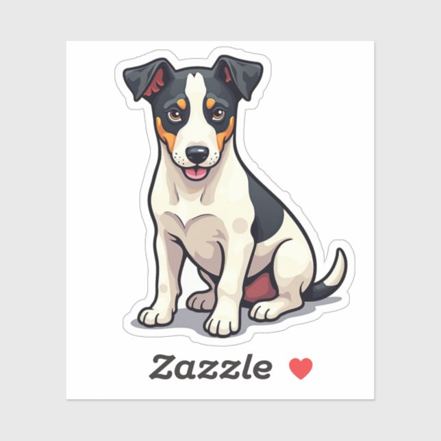 Cubist Charm, Adorable Manchester Terrier, Small Sticker (Sheet)
