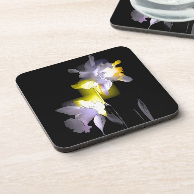 Cubist Daffodils Beverage Coaster (Left Side)