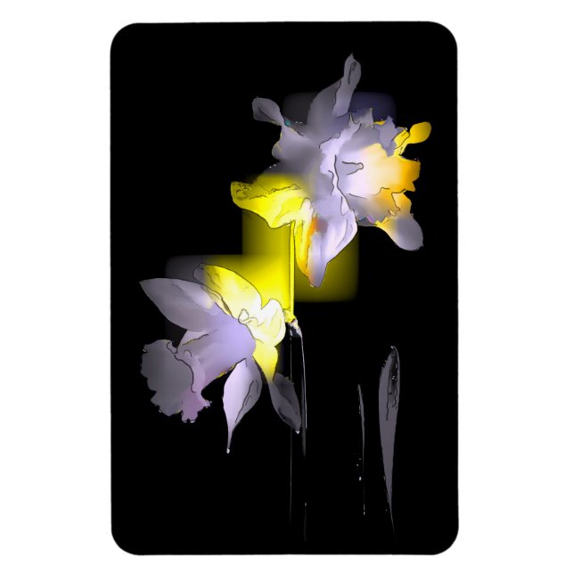 Cubist Daffodils Magnet (Vertical)