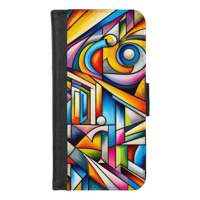 Cubist Dreams Picasso-Inspired iPhone Wallet Case (Front)