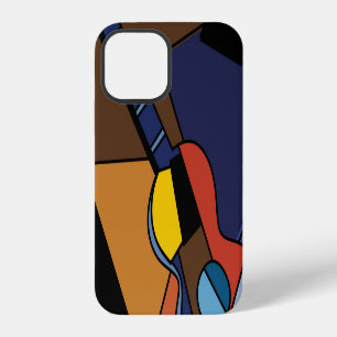 Cubist Guitar Surrealism Painting. iPhone 12 Case