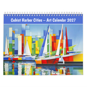 Cubist Harbor Cities – Art Calendar