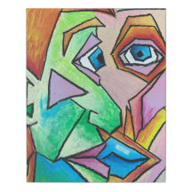 Cubist Head Faux Canvas Print