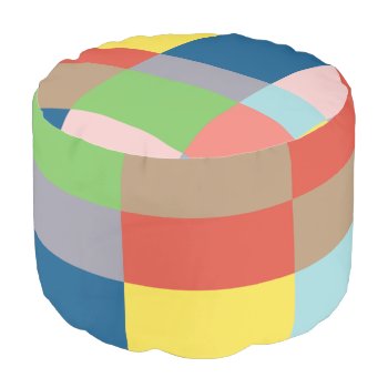Cubist In Grayscale Pouf by Lonestardesigns2020 at Zazzle