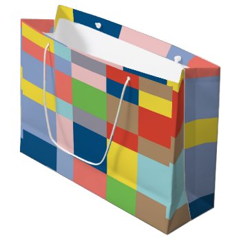 Cubist In Spring Colors Large Gift Bag by Lonestardesigns2020 at Zazzle