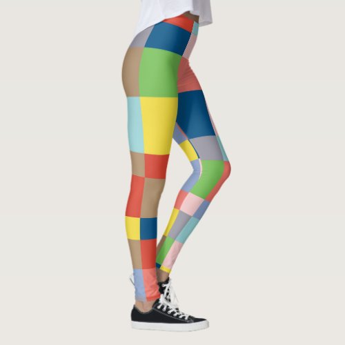 Cubist in Spring Colors Leggings