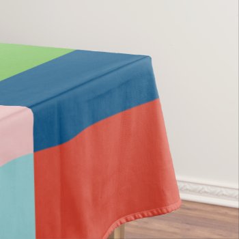 Cubist In Spring Colors Tablecloth by Lonestardesigns2020 at Zazzle