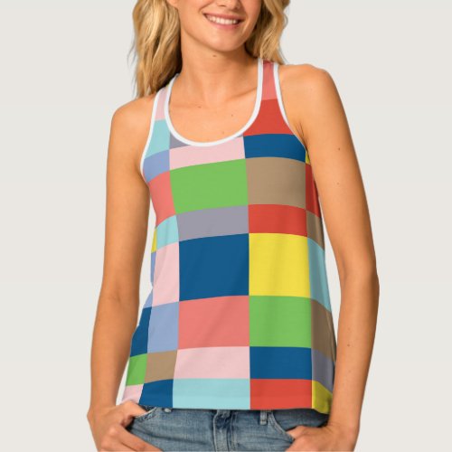 Cubist in Spring Colors Tank Top