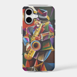 Cubist Jazz Sax Fine Art iPhone Case