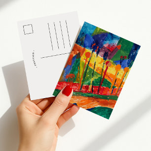 Cubist Landscape Fritz Schaefler Postcard