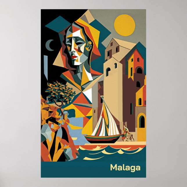 Cubist Malaga Poster (Front)