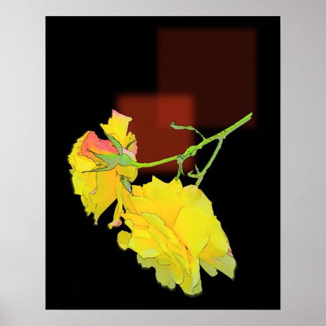 Cubist Rose Poster (Front)