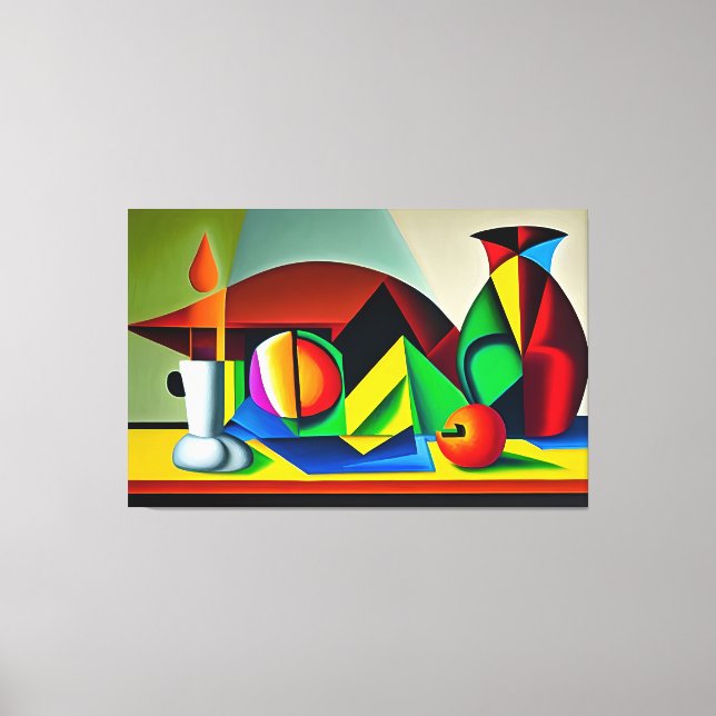 Cubist Still Life Canvas Print (Front)