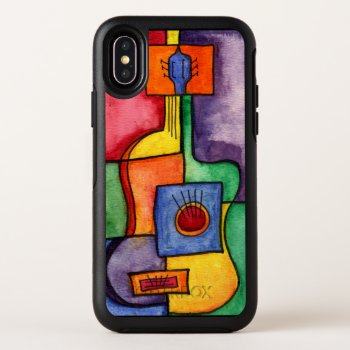 Cubist Style Classical Guitar Otterbox Symmetry Iphone X Case by WaywardMuse at Zazzle
