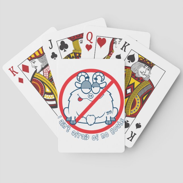 cubs chicago goat shirt poker cards (Back)