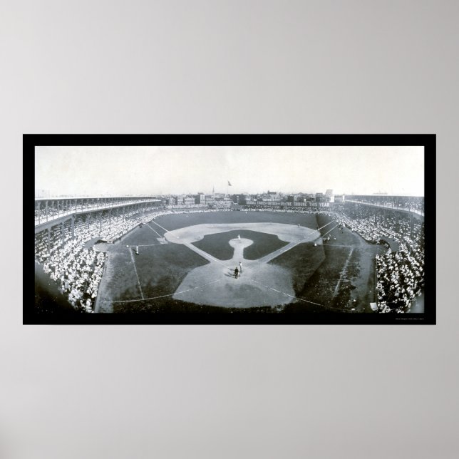 Cubs Giants Baseball Photo 1908 Poster (Front)