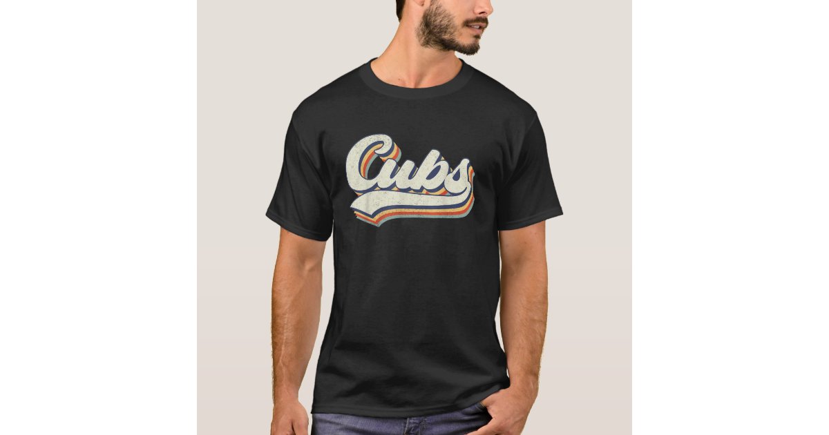 Cubs Name Personalized Vintage Retro Cubs Sport Na T-Shirt | Zazzle