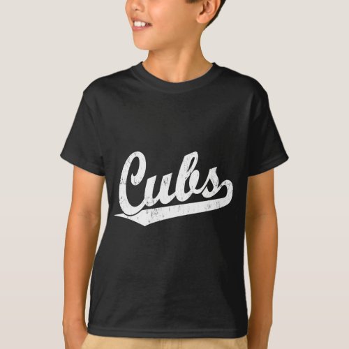 Cubs script logo in White T_Shirt