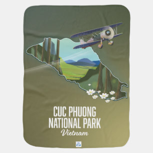 Cuc Phuong National Park Vietnam map Baby Blanket