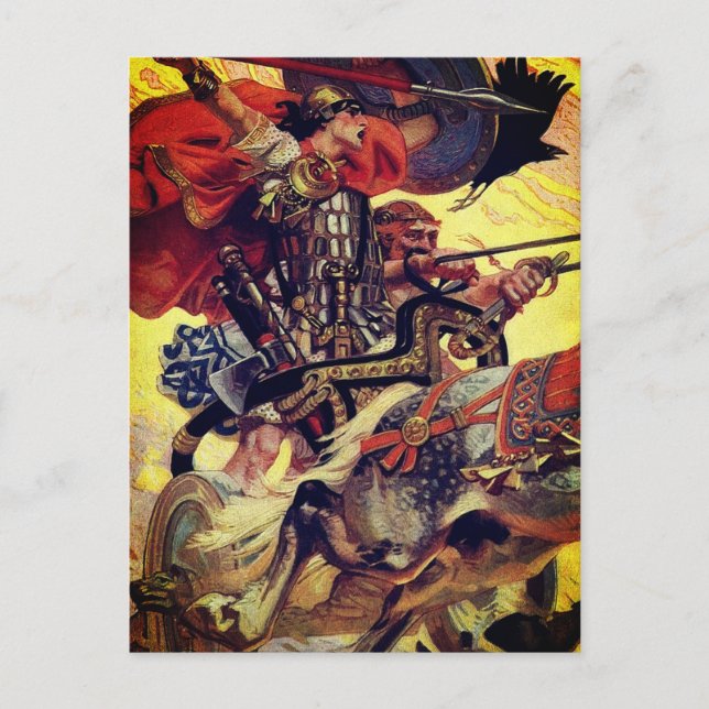 Cuchulain in Battle Postcard (Front)