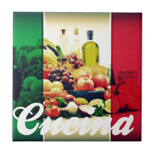 Cucina Italian Flag Ceramic Tile
