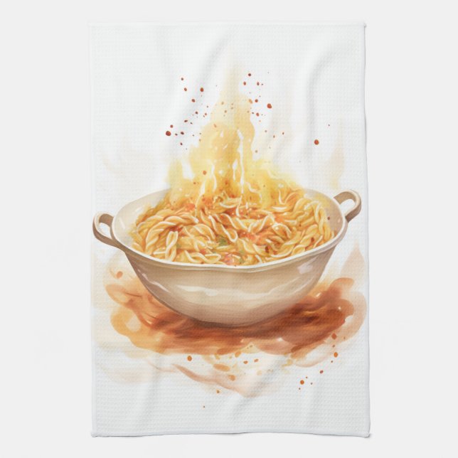 Cucina Italiana: Artistic Italian Kitchen Towel (Vertical)