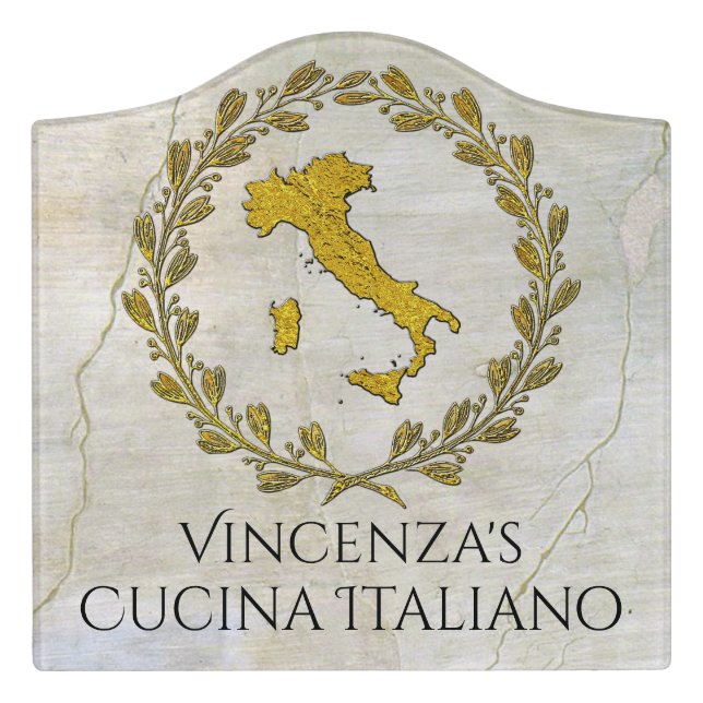 Cucina Italiano Kitchen Sign (Large Crest Front)