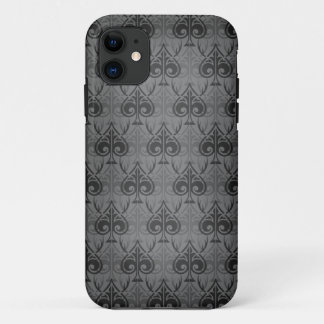 Cuckold-Cuckoldress-Hotwife damask pattern - Black iPhone 11 Case