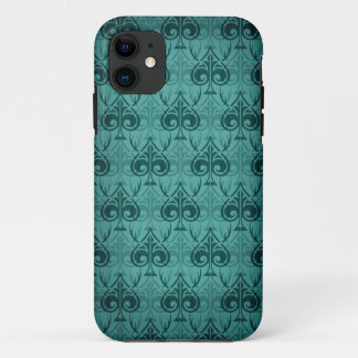 Cuckold-Cuckoldress-Hotwife damask pattern - Green iPhone 11 Case