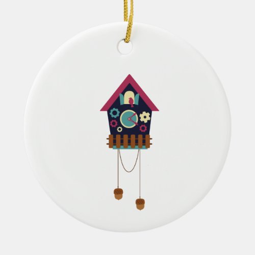 Cuckoo Clock Ceramic Ornament