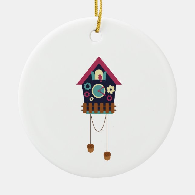 Cuckoo Clock Ceramic Ornament (Front)