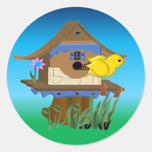 Cuckoo Clock Classic Round Sticker