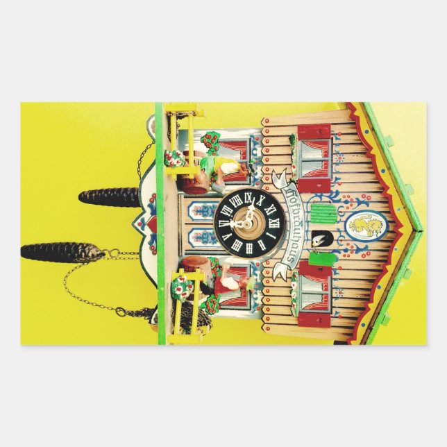 Cuckoo Clock rectangular glossy sticker (Front)