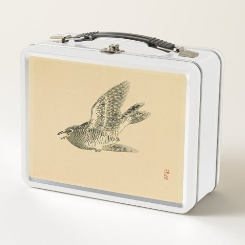 Cuckoo Japanese Art by Kono Bairei Metal Lunch Box