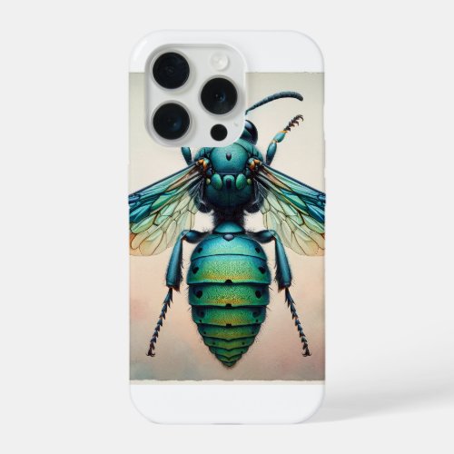 Cuckoo wasp dorsal view 040624IREF126 _ Watercolor iPhone 15 Pro Case