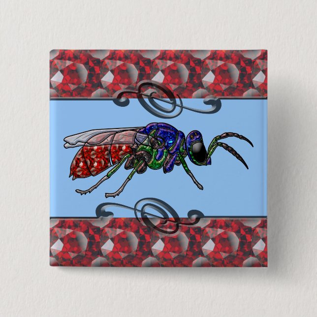 Cuckoo Wasp Pinback Button (Front)